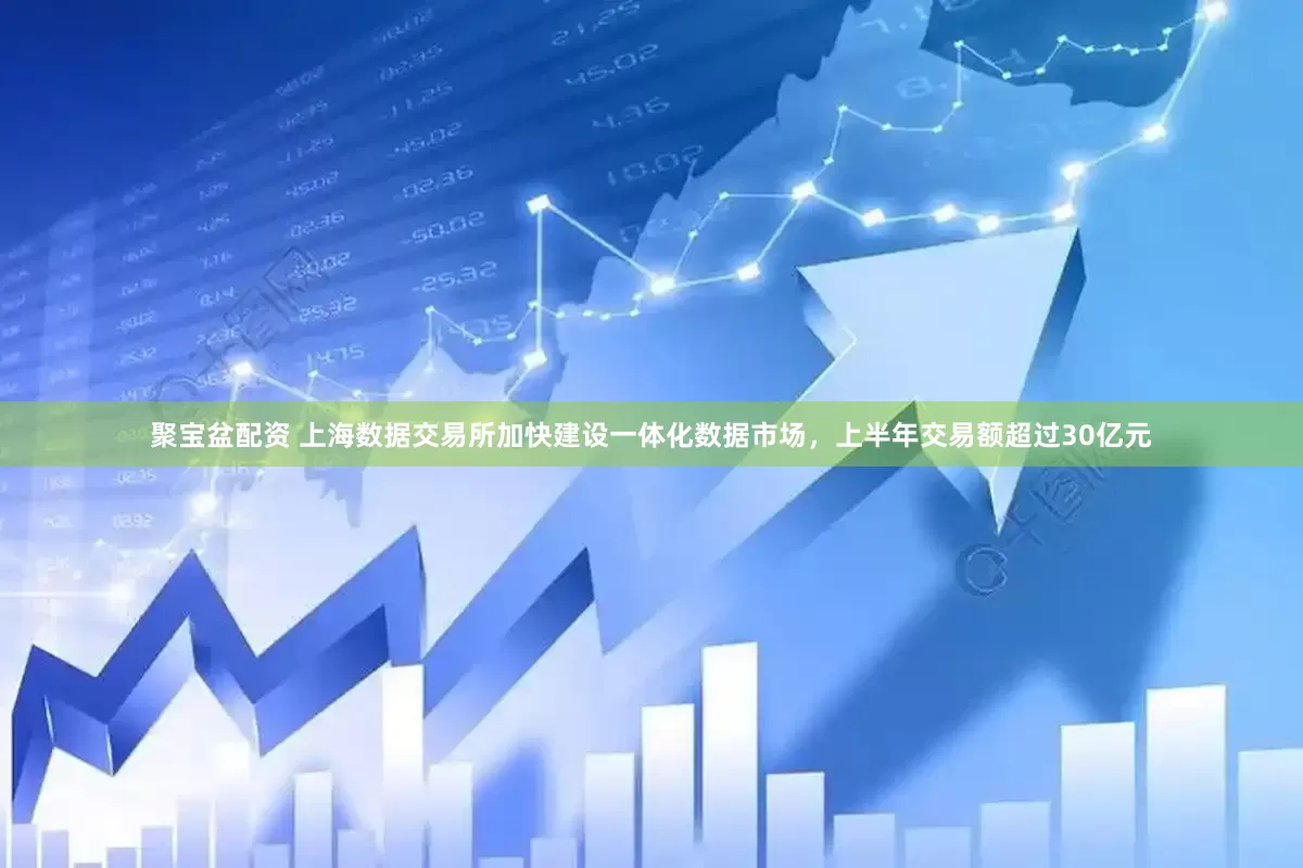 聚宝盆配资 上海数据交易所加快建设一体化数据市场，上半年交易额超过30亿元